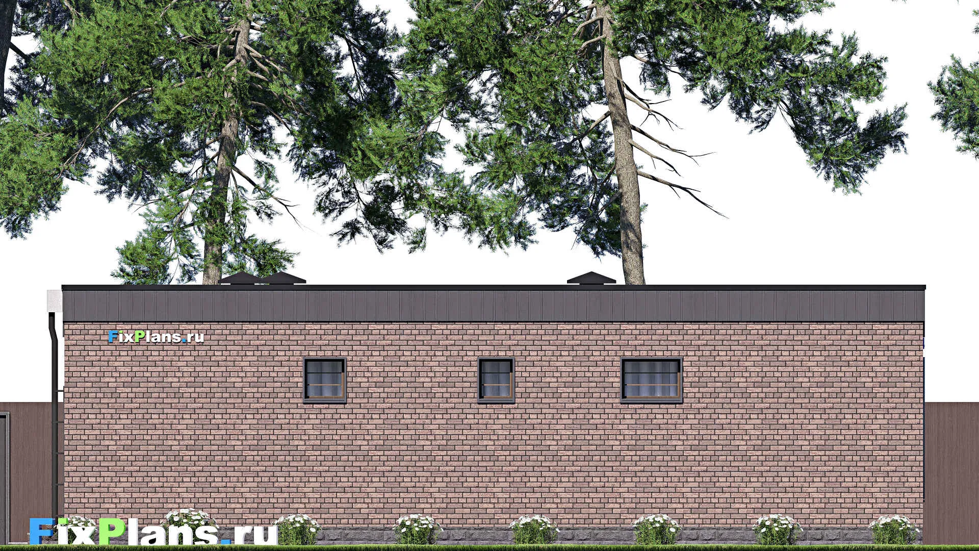 F-14921 - Проект бани 10 на 14, площадью 110 м² с санузлом и спальней