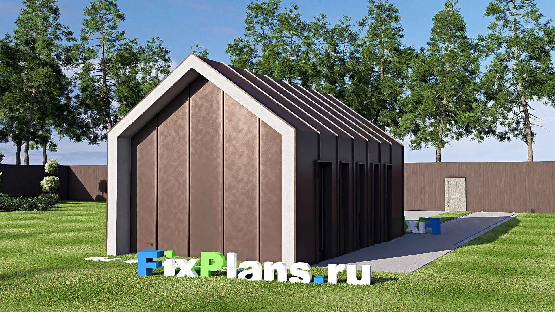 F-21041 - Проект гаража 5 на 8, площадью 30 м² на 1 машиноместо