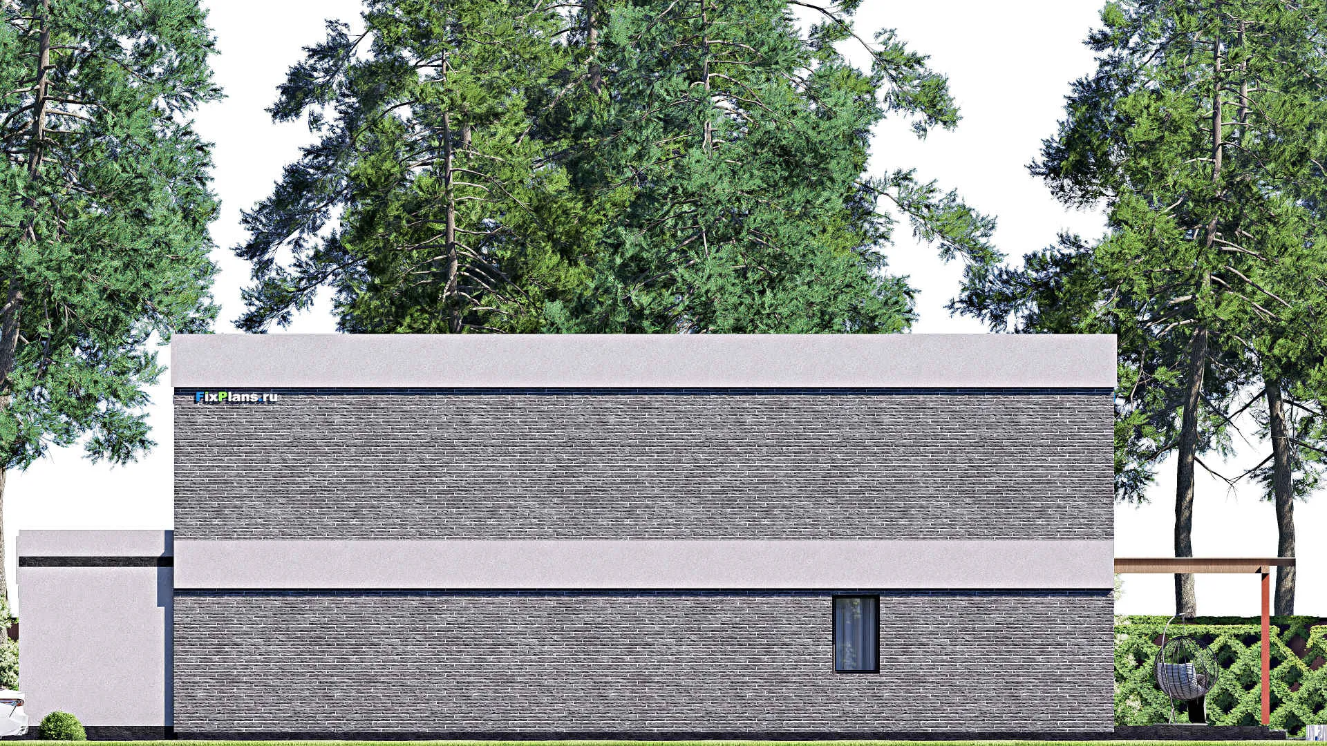 F-18683 - Планы двухэтажного дома 7 на 24, площадью 180 м² с террасой, балконом и 3 спальнями