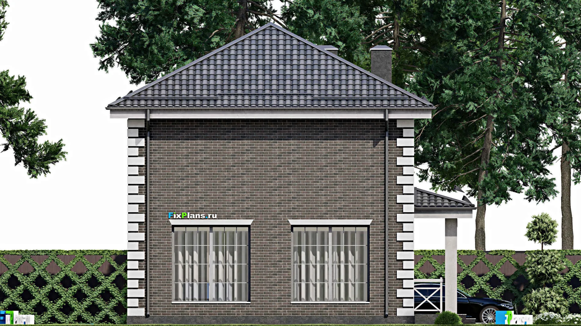 F-7505 - Планы двухэтажного дома 9 на 11, площадью 130 м² с 3 спальнями