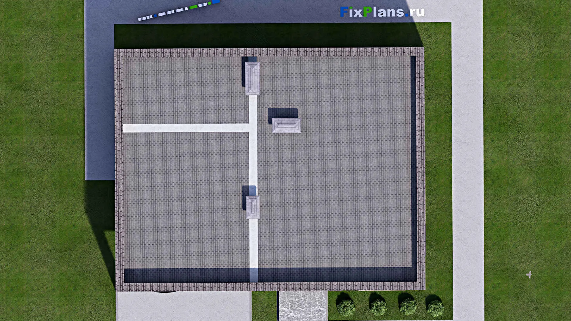 F-13130 - Проект бани 13 на 15, площадью 150 м² с комнатой отдыха, санузлом и спальней