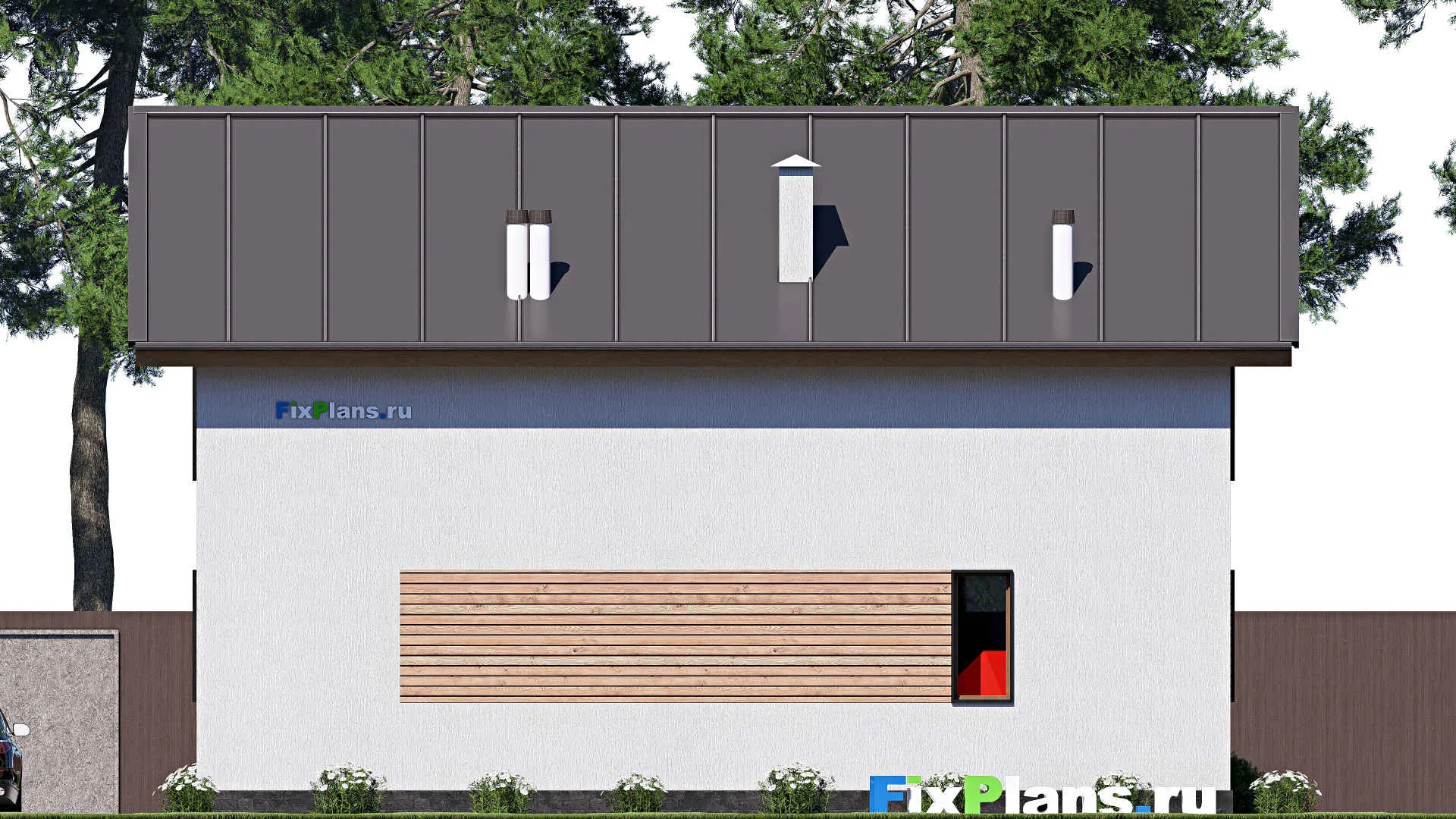 F-19961 - Планы дома с мансардой 10 на 12, площадью 140 м² с 4 спальнями