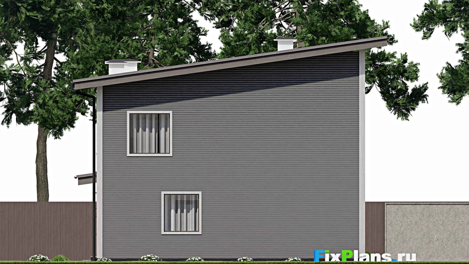 F-7235 - Проект дома с мансардой 11 на 13, площадью 160 м² с 4 спальнями