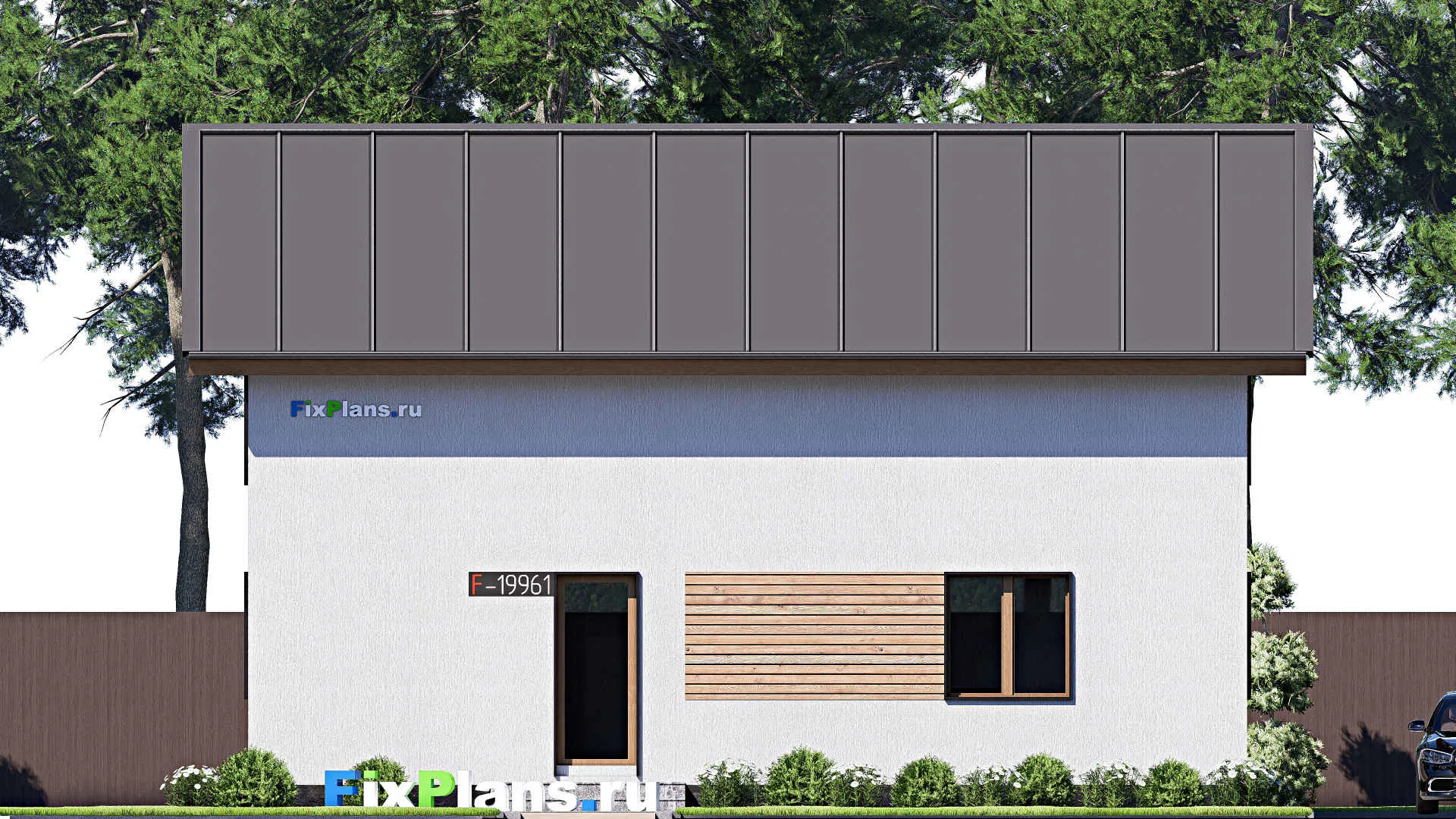 F-19961 - Планы дома с мансардой 10 на 12, площадью 140 м² с 4 спальнями