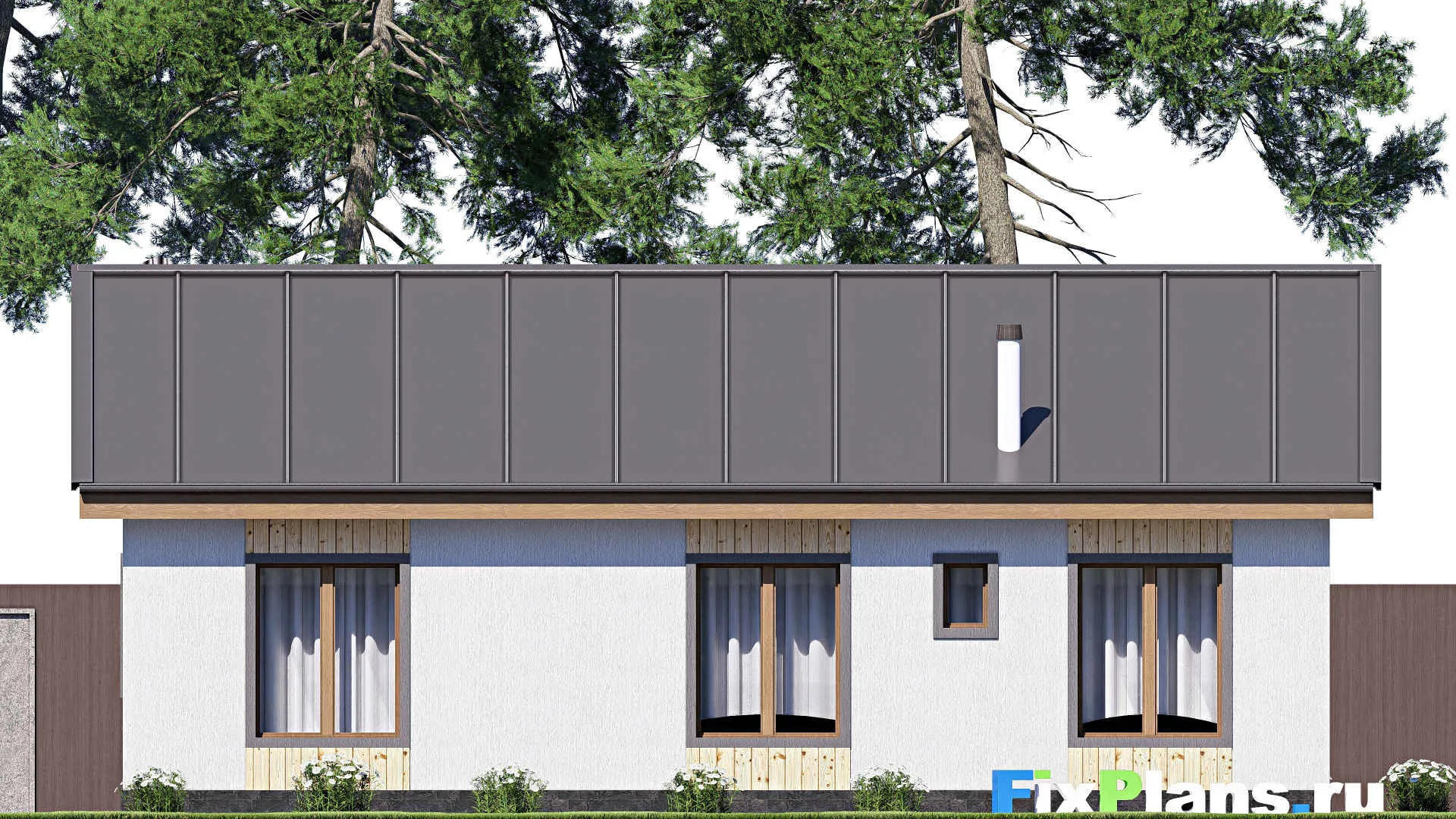 F-20024 - Проект одноэтажного дома 10 на 13, площадью 80 м² с 3 спальнями