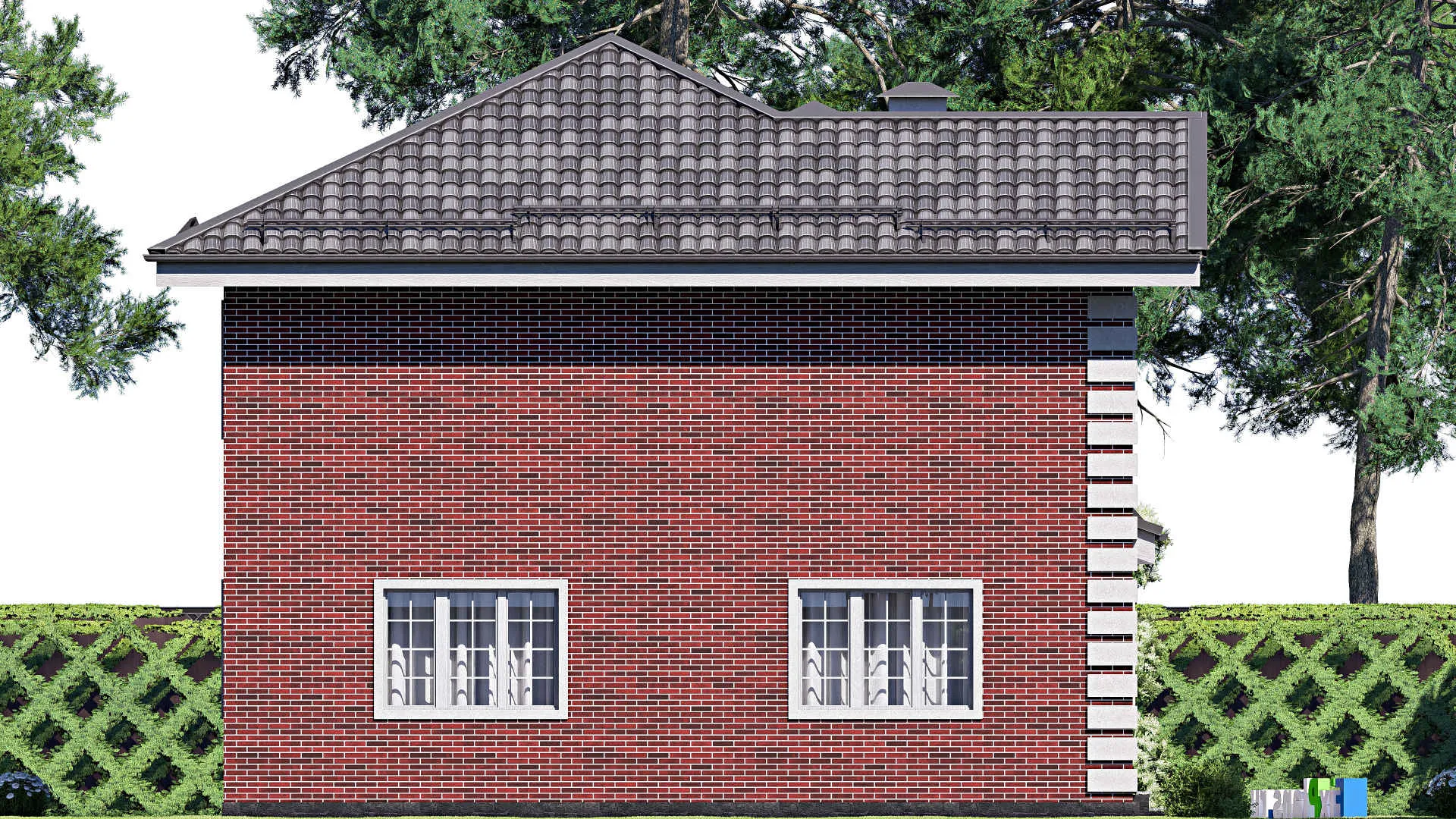 F-17684 - Проект двухэтажного дома 10 на 11, площадью 130 м² с 4 спальнями