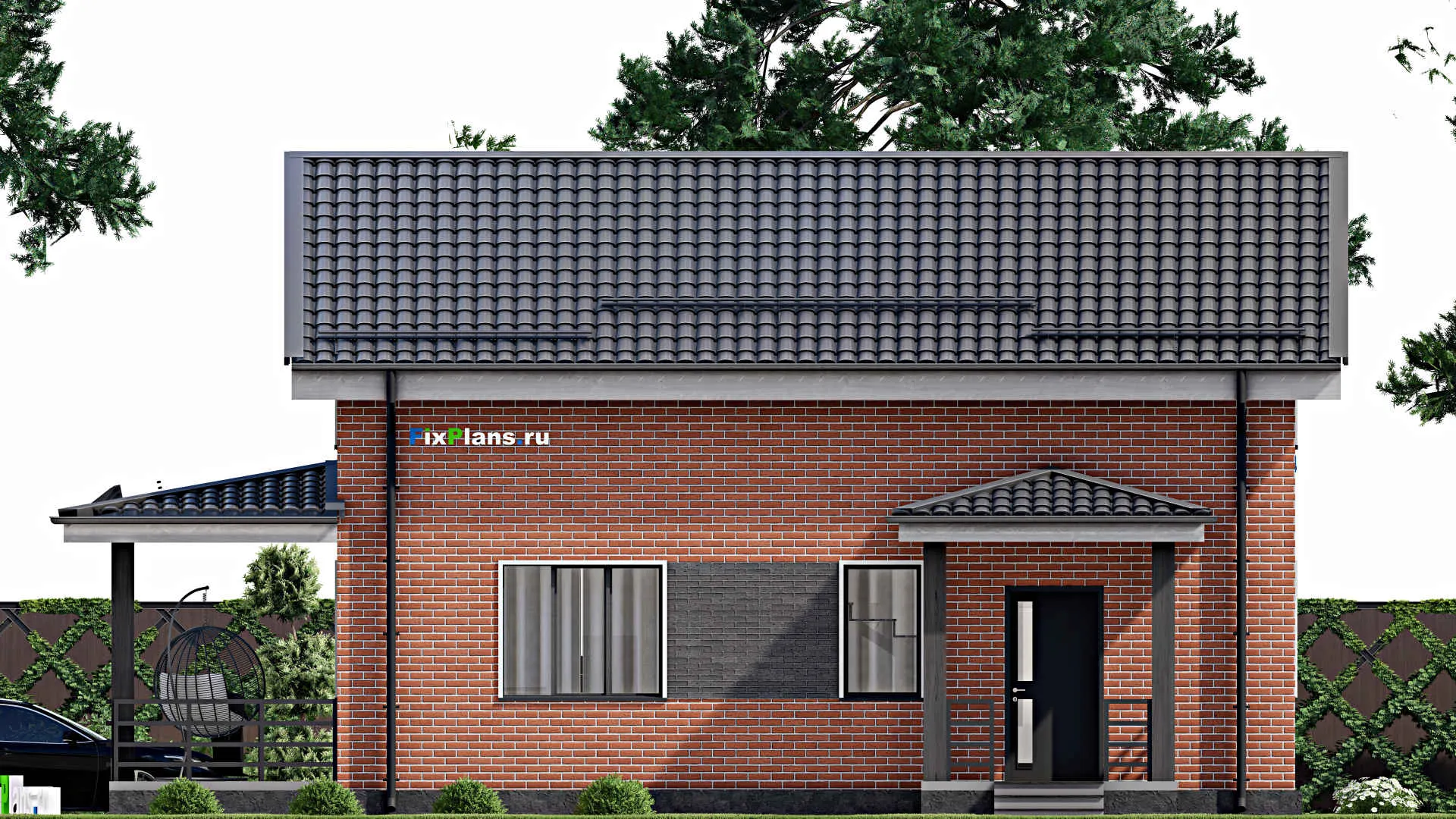 F-4085 - Планы дома с мансардой 9 на 11, площадью 150 м² с террасой и 4 спальнями