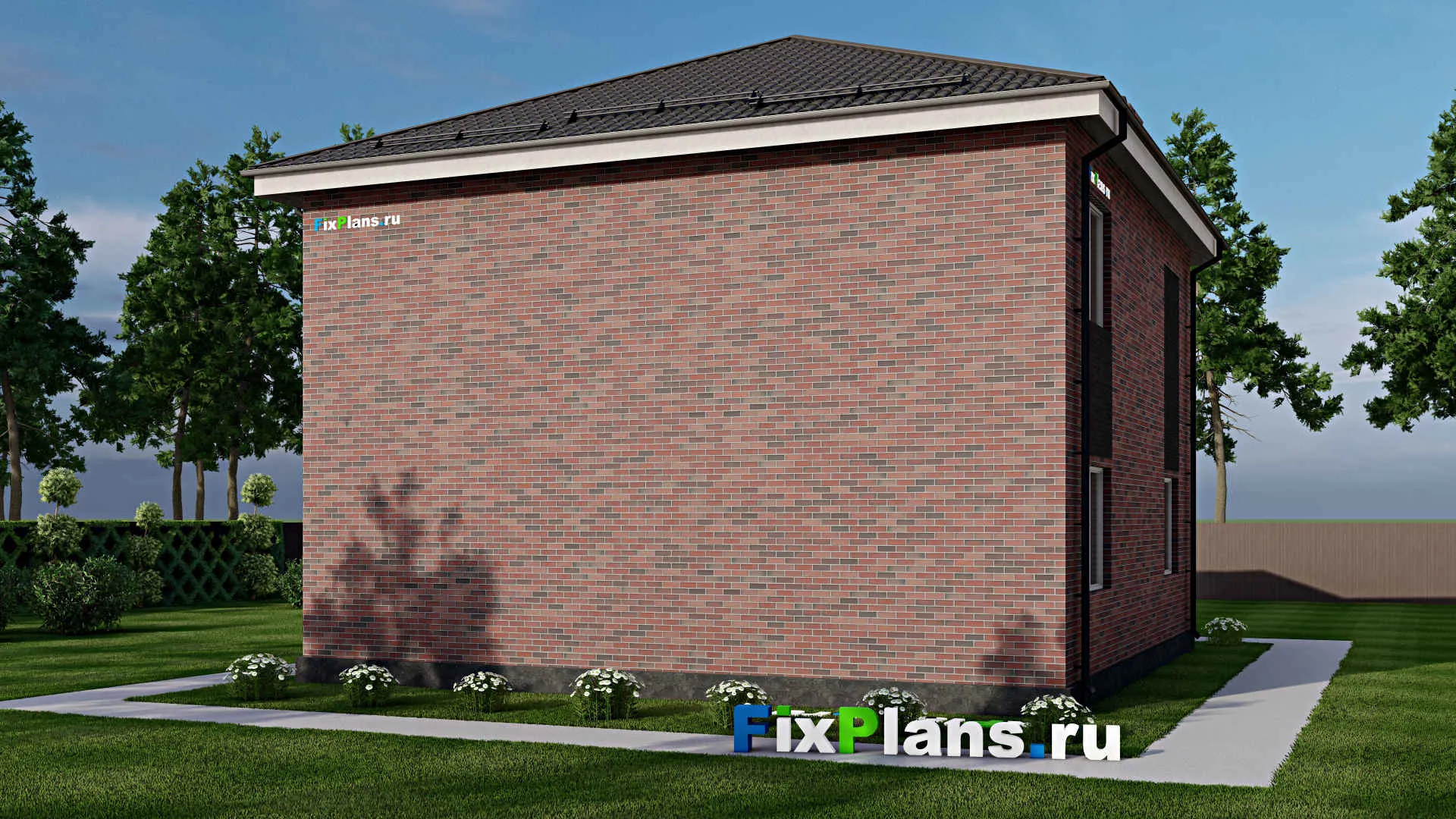 F-3401 - Проект двухэтажного дома 12 на 14, площадью 210 м² с 6 спальнями