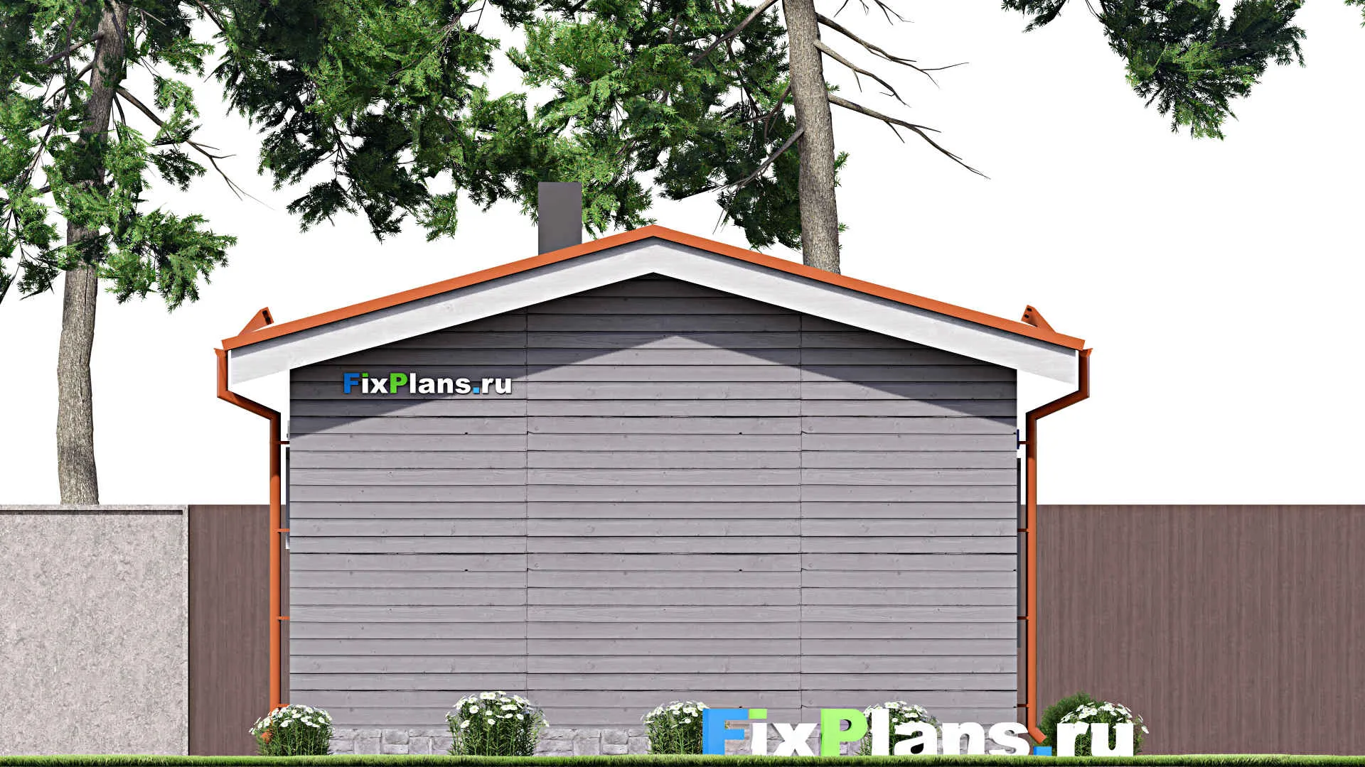 F-15542 - Проект бани 7 на 7, площадью 40 м² с комнатой отдыха