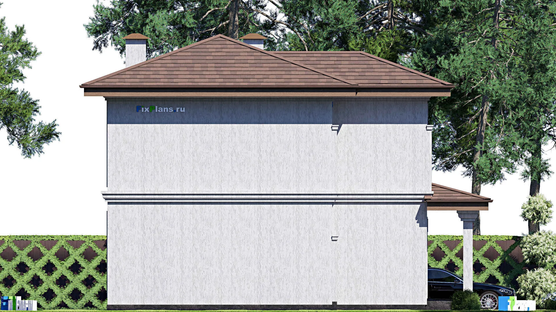 F-17360 - Проект двухэтажного дома 12 на 14, площадью 160 м² с 3 спальнями